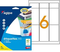 agipa Universal Etiketten 80 X 45 Mm Weiß 96 Etiketten