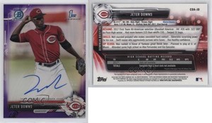 2017 Bowman Draft Chrome Pick Purple Refractor /250 Jeter Downs #CDA-JD Auto