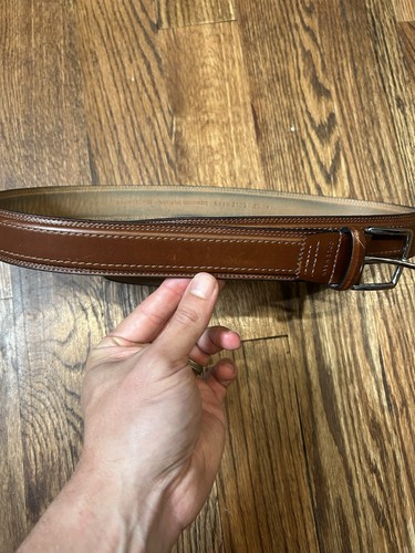 Cole Haan Size 40 Brown Leather Belt, Circa 2024, Hardly Worn