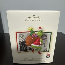 Hallmark Keepsake Ornament 2007 The Grinch 50 Years of Santy Claus EUC