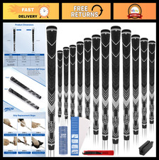 13 Golf Grips Set - Cord Rubber Multi-Compound, Anti-Slip, All-Weather, Regrippi