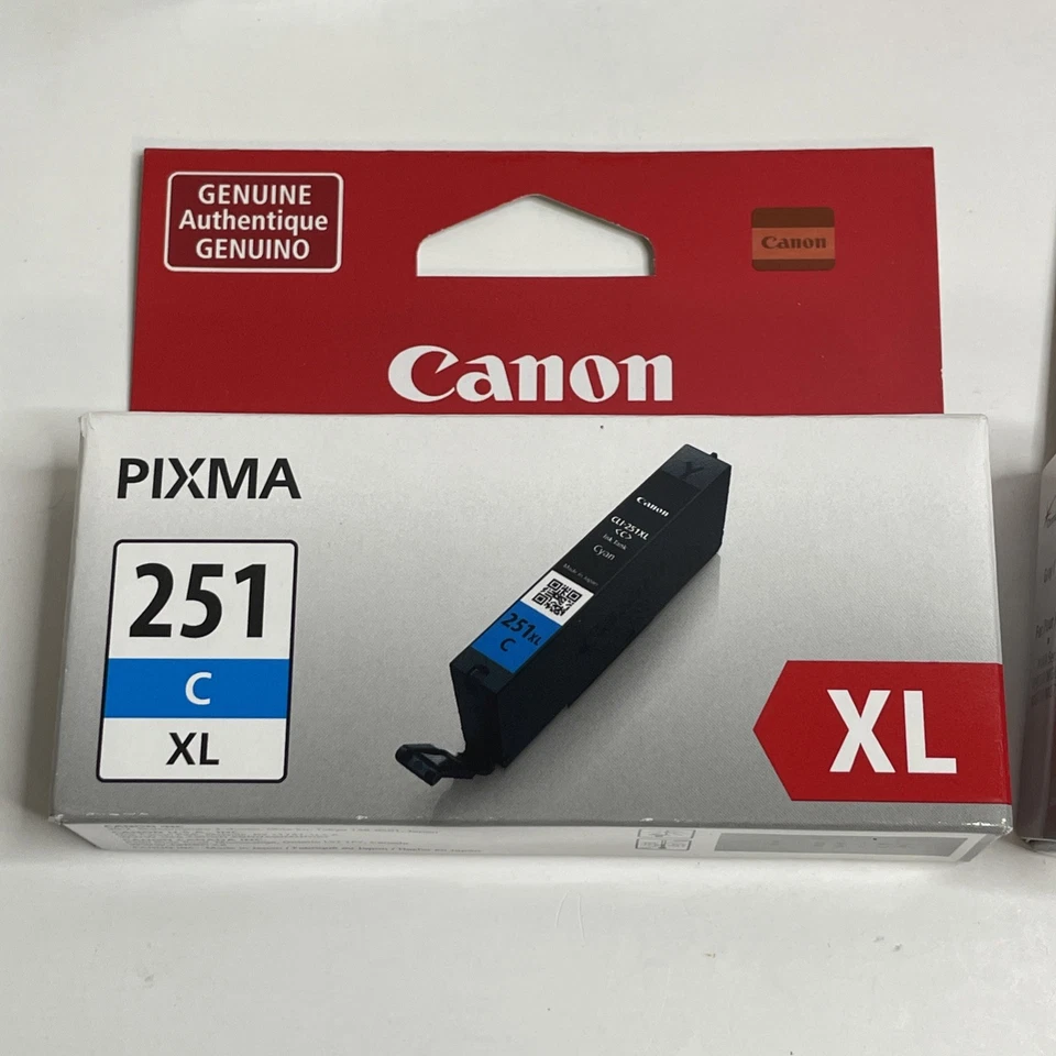 Paquete de cartuchos de tinta de color originales Canon PIXMA 251XL x4 sellados Y C M GY Foto 4 de 4