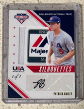 1/1 PATRICK BAILEY 2020 PANINI STARS & STRIPES MAJESTIC LOGO PATCH AUTO RPA #1/1