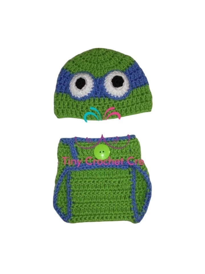 Fantasia de Halloween bebê tartaruga herói roupa foto adereço presente chá de bebê - Imagem 2 de 4