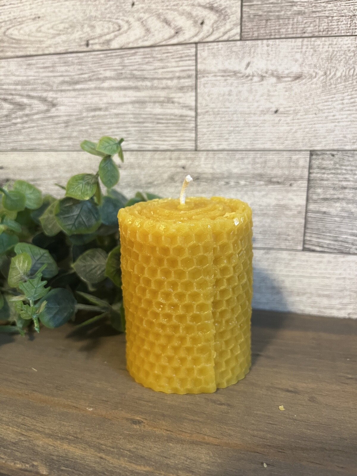 Pure Beeswax (bees wax)  - 2" x 3" honeycomb, comb print, pillar candle, solid 