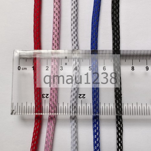Reflective Drawstring Polyester Cord Rope 5MM*1.4M Craft For Hoodie/Pants/Corset - Picture 5 of 16