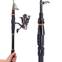 Sougayilang Fishing Rod Reel Combos Carbon Telescopic Fishing Rod Pole With S... on sale Sougayilang Fishing Rod Reel Combos Carbon Telescopic Fishing Rod Pole With S... on sale