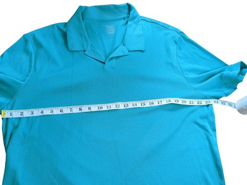 Perry Ellis Poloshirt Herren XXL Blau Kurzarm Kragen Strick - Bild 6 von 7