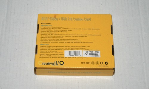 Creative I/O IEEE1394a Plus USB 2.0 Kombo Karte 2 Externe & 1 Interne Port- Neu - Picture 9 of 9