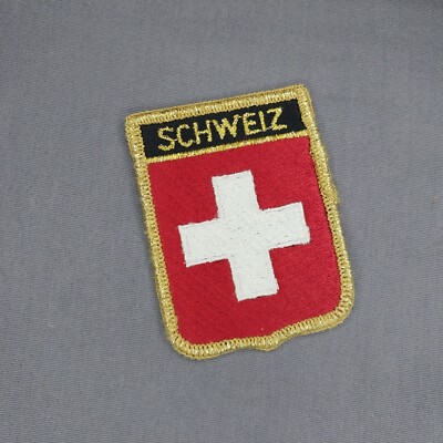 Schweiz Switzerland Country Flag Ski Backpack Jacket Emblem Crest 3 1/4'' Patch