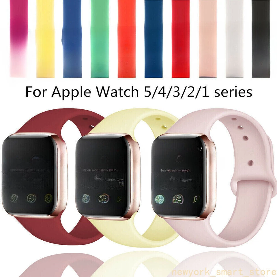 Correa deportiva de silicona suave para Apple Watch 11 10 9 8 7 6 5 4 SE 3 2 42/46 mm Foto 2 de 4