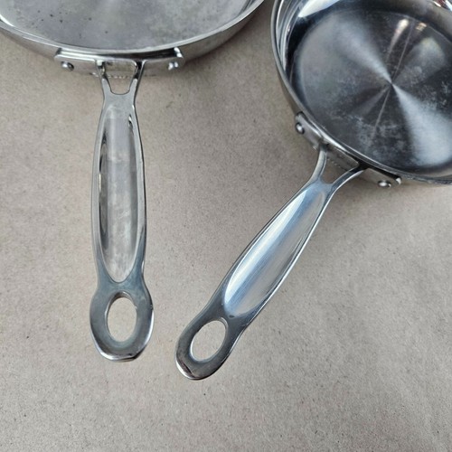 Cuisinart 8" & 10" Stainless Steel Skillet Pans Lot Bundle 722-20 / 722-24 Saute - Picture 6 of 10