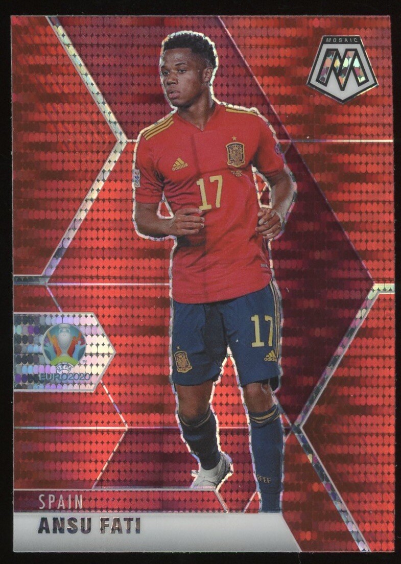 2021 Panini Mosaic UEFA Euro 2020 Red Pulsar Ansu Fati #166 | eBay