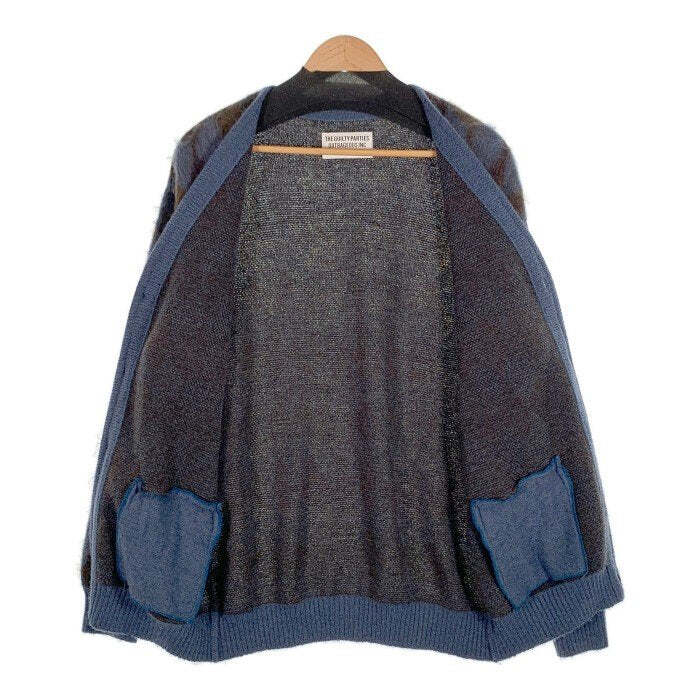 WACKO MARIA 21AW DIAMOND MOHAIR CARDIGAN ARGYL BLUE SIZE M WACKO MARIA 21AW DIAMOND MOHAIR CARDIGAN ARGYL BLUE SIZE M