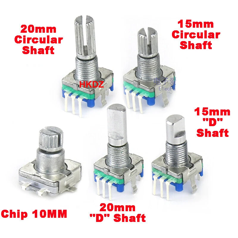 Switch 15mm, 5 Pin 20 Digital PotentiometerRotary Shaft Encoder EC11, With Push - Image 3 of 4