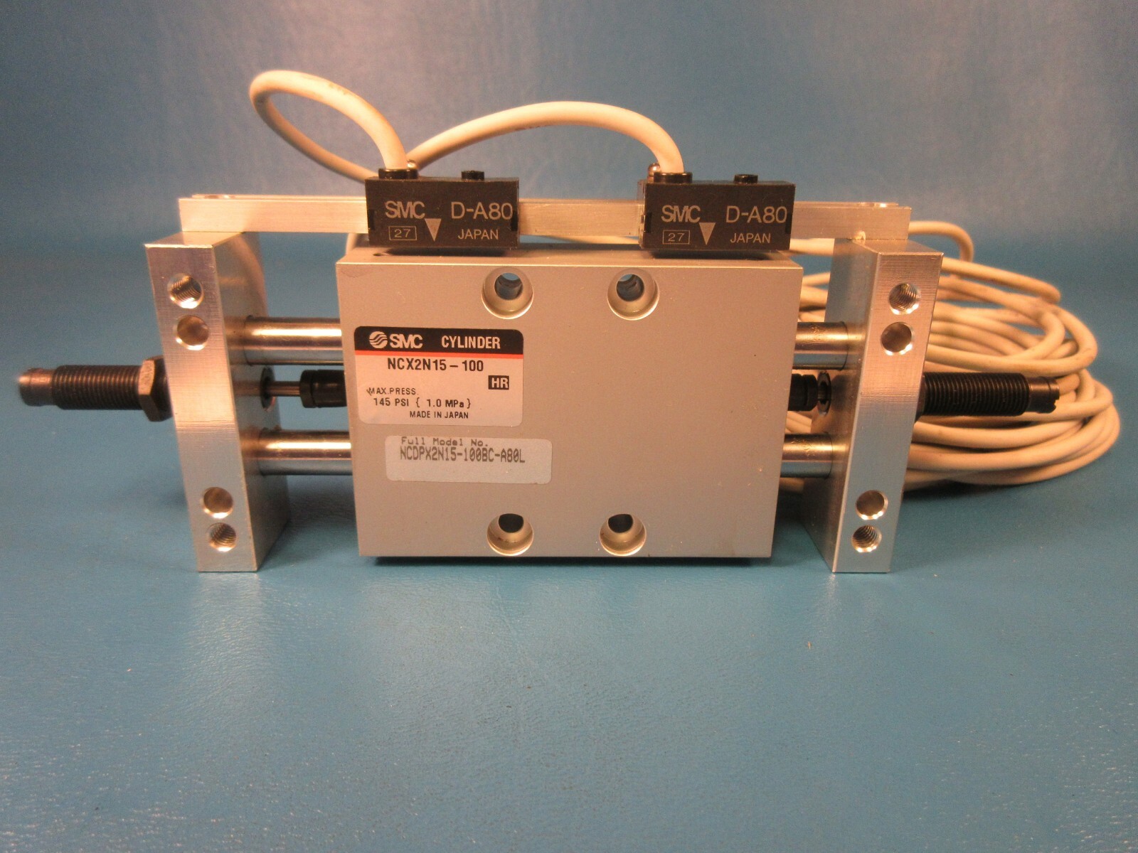 SMC Pneumatics NCX2N15-100 (NCX2) Guided Cylinder, Slide, Switch Endplate, D-A80