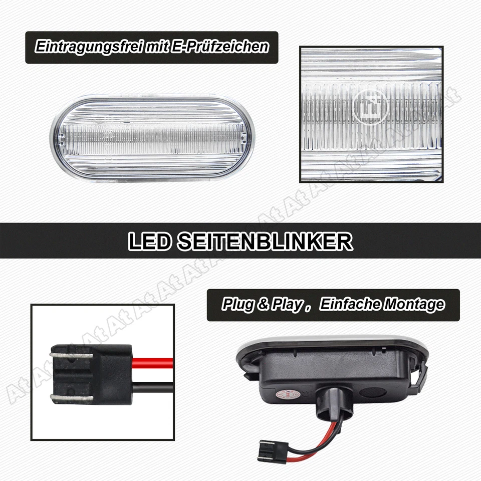 Led Seitenblinker für VW Golf III IV MK4 Jetta Passat Variant Front LED Fender  - Bild 4 von 4