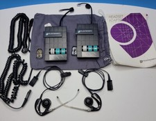 2 - Plantronics M10 Audio Processor Amplifiers With Ear Pieces.