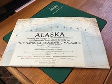 VINTAGE NATIONAL GEOGRAPHIC MAPS  ALASKA JUNE 1956