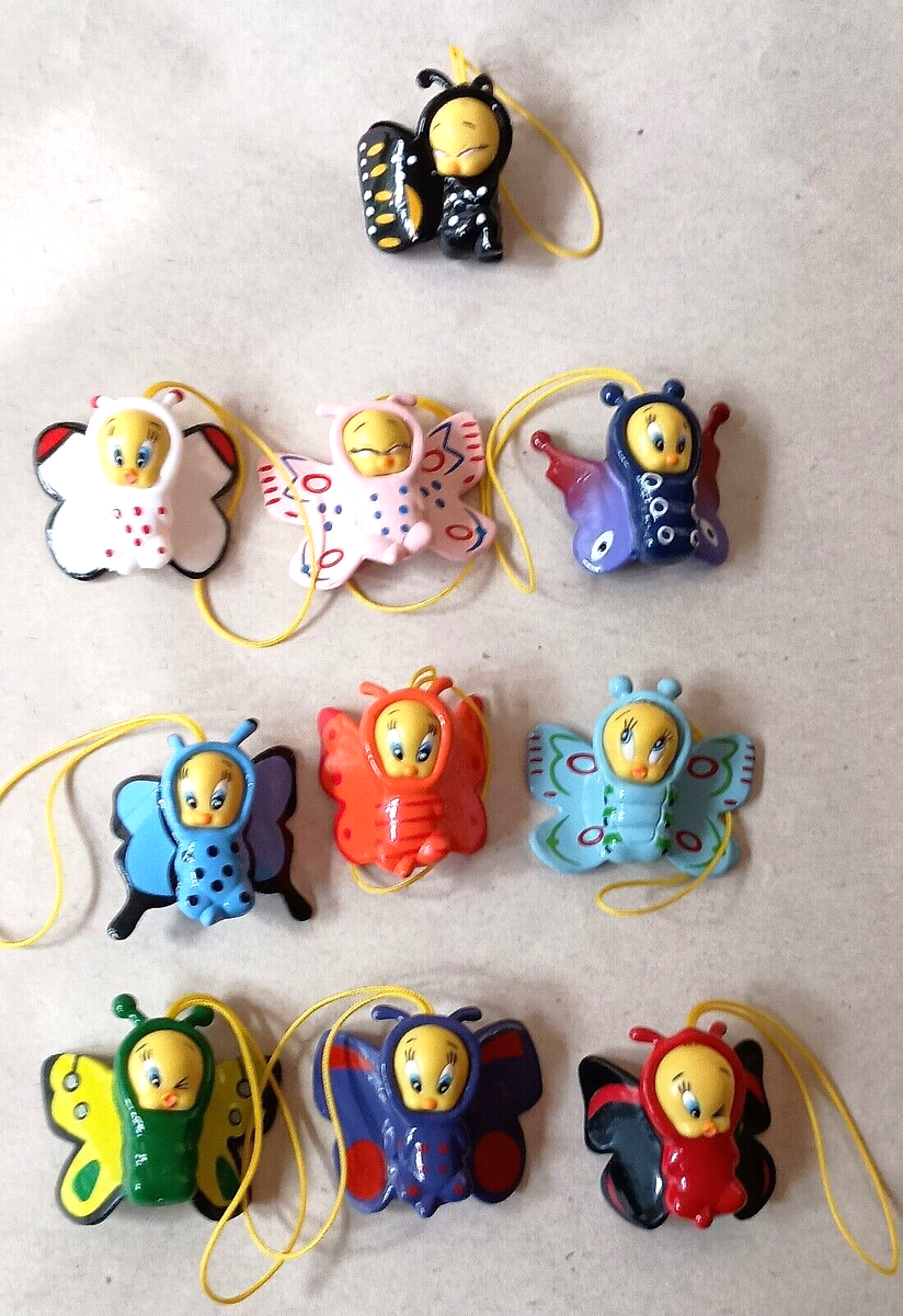 10 Looney Tunes WB Tweety Bird Butterfly Collection Vending Set