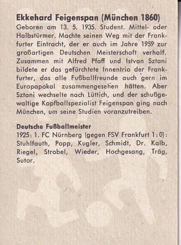 Eckehard Feigenspan - 1860 München - altes Sammelbild - original signiert - Bild 2 von 2