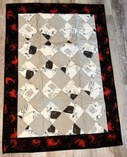 Handmade Lap Quilt Baby Quilt Wall Hanging Crosshatch Squares Computer Print