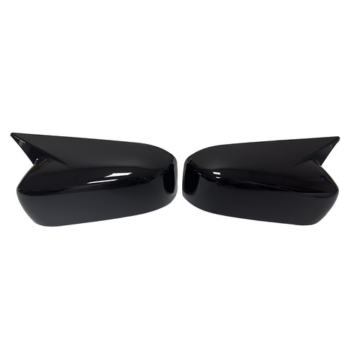 For Honda Accord 7th 2003-2007 Gloss Black Ox Horn Side Mirror Cover Trim Caps - Foto 3 di 7