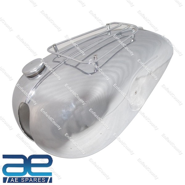 Triumph 6T Thunderbird Benzin Tank + Grill Chrom Silber British S2U-image
