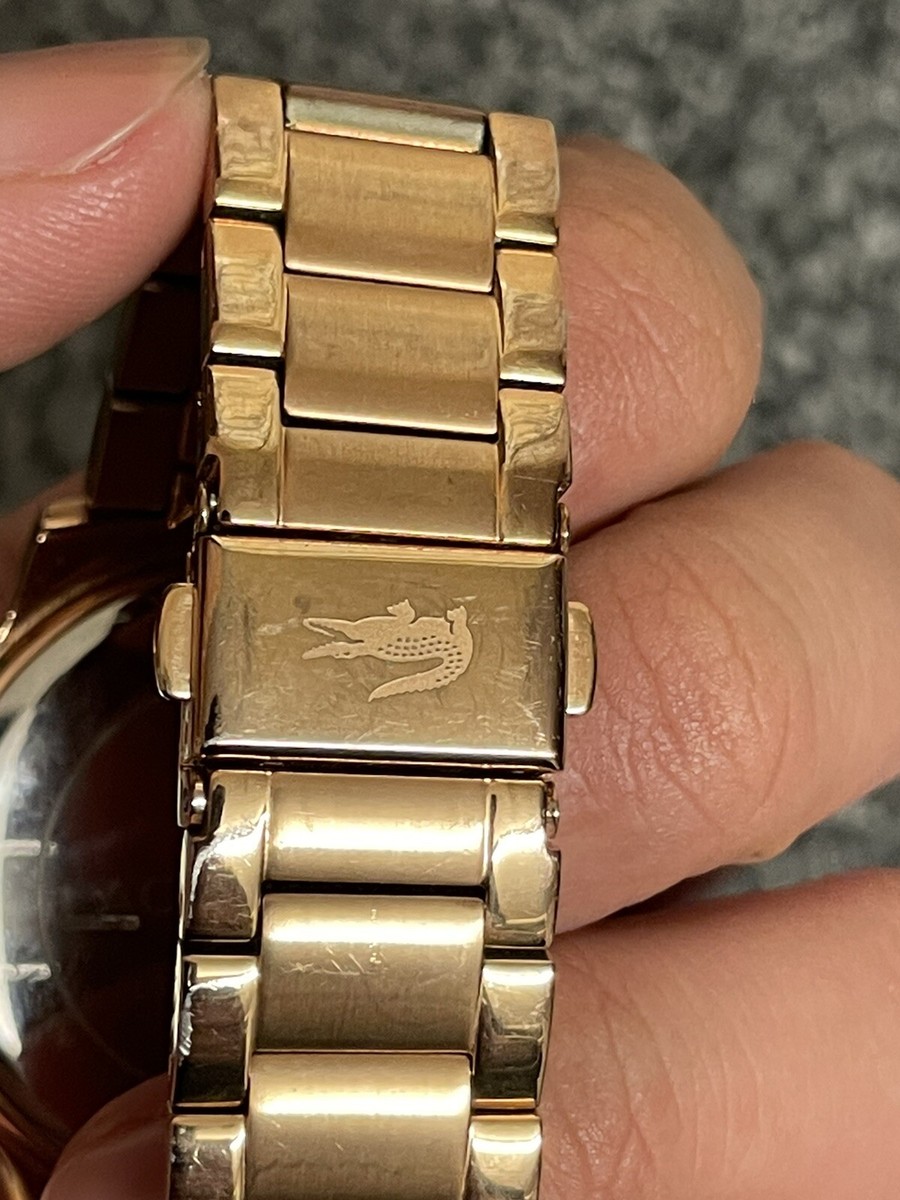 LADIES LACOSTE LC.74.3.34.2831 ROSE GOLD TEXTURED DIAL WATCH | eBay