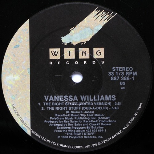 Vanessa Williams - The Right Stuff - Wing Records - 887 386-1 - 12", Single 1208 - 第 4/4 張圖片