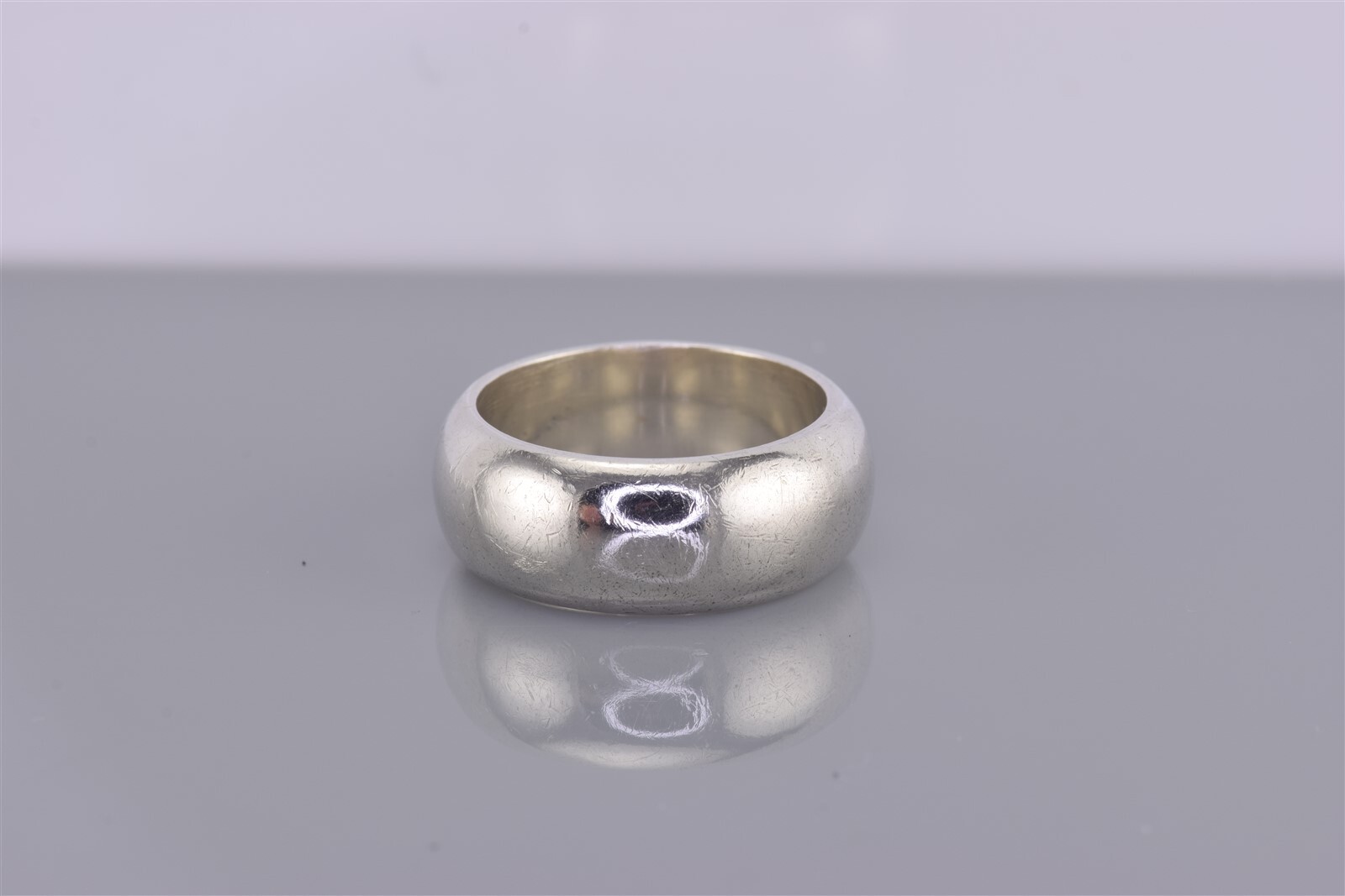 Sterling Silver 9mm Solid Rounded Thick Band Ring… - image 4