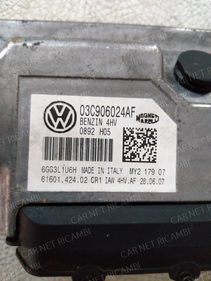 IAW 4HV.AF 03C906024AF CENTRALINA MOTORE VW POLO 9N SEAT IBIZA 6L 1.4 16V 63KW - Immagine 2 di 4