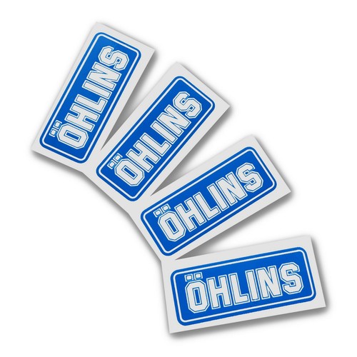 OHLINS Style #2 Ersatz Klar Vinyl Aufkleber Sticker x 4 Stück KLEIN 43 mm - Bild 3 von 4