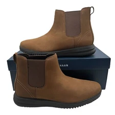 Cole Haan Grand Plus Chelsea Boots Men's Size 10.5 Brown Lumber/Java C38789 NEW