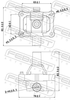 16640-001 FEBEST Zündspule für SSANGYONG,VW - Bild 2 von 2