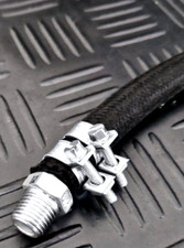 Rubber FUEL HOSE Cotton Braided | Petrol Diesel E5 Oil Fuel | 2x Hose Clips