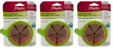 Playtex Twist n Click Snacker with Lid, Green (3 Pack)
