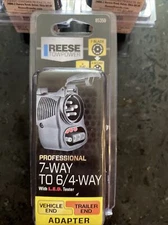 Reese Towpower 85350 Adapter with LED Circuit Tester (7-Way Blade to 6-Pin Or 4)