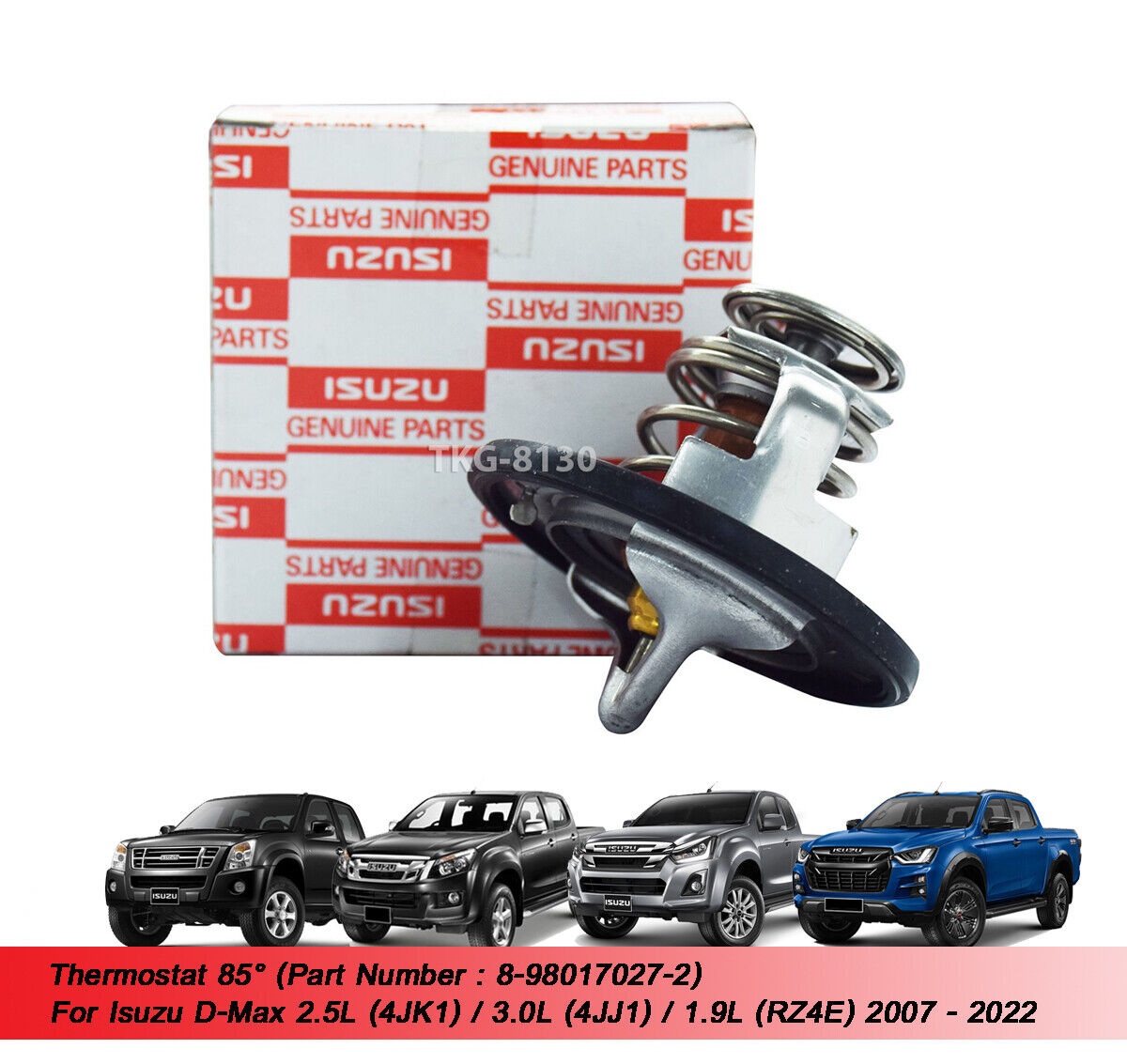 Thermostat 85° 8980170272 Fit Isuzu Dmax 4JK1 4JJ1 RZ4E 2007 Thermostat 85° 8980170272 Fit Isuzu Dmax 4JK1 4JJ1 RZ4E 2007