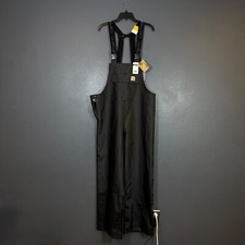 Carhartt M men  s black Polyethylene overalls workwear pants New