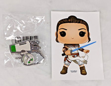 Star Wars D-O Droid Enamel Pin + Rey Decal Sticker Funko