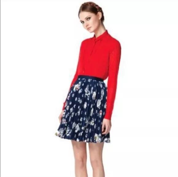 Target navy top pleated skirt