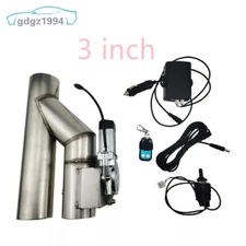 3'' Electric Exhaust Single Control Valve Downpipe with Remote & Manual Switch