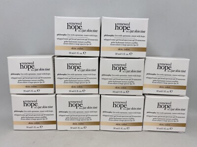 10X PHILOSOPHY RENEWED HOPE IN A JAR SKIN TINT TINTED MOISTURIZER 4.5 NUDE 1 OZ