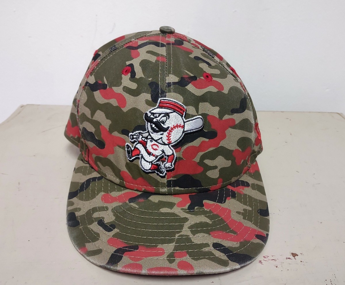 New Era 59Fifty CINCINNATI REDS Baseball Camo Fitted Cap Hat Size  Redlegs