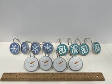 Christmas Holiday Shower Curtain Hooks Rings Hangers 12 Snowman Snowflake Snow