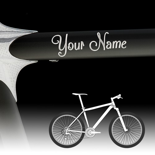 2 x Personalised Name Bike Frame Stickers For Cycle Bicycle - Shack Style - Picture 16 of 18