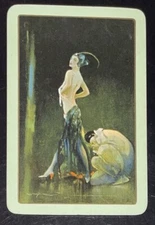 EU128 Swap Playing Cards 1 VINTAGE ENGLISH Glamour Lady & Pierrot Clown