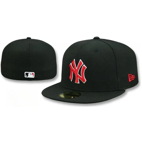 New York Yankees Fitted Hat Embroidered Baseball Cap Sonnenhut Flat Brim Cap - Bild 8 von 39