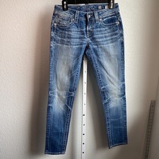Miss Me Jeans Women  s Size 26 skinny Denim Embellished cross Pockets